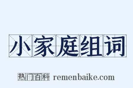 小家庭组词是什么意思的图片